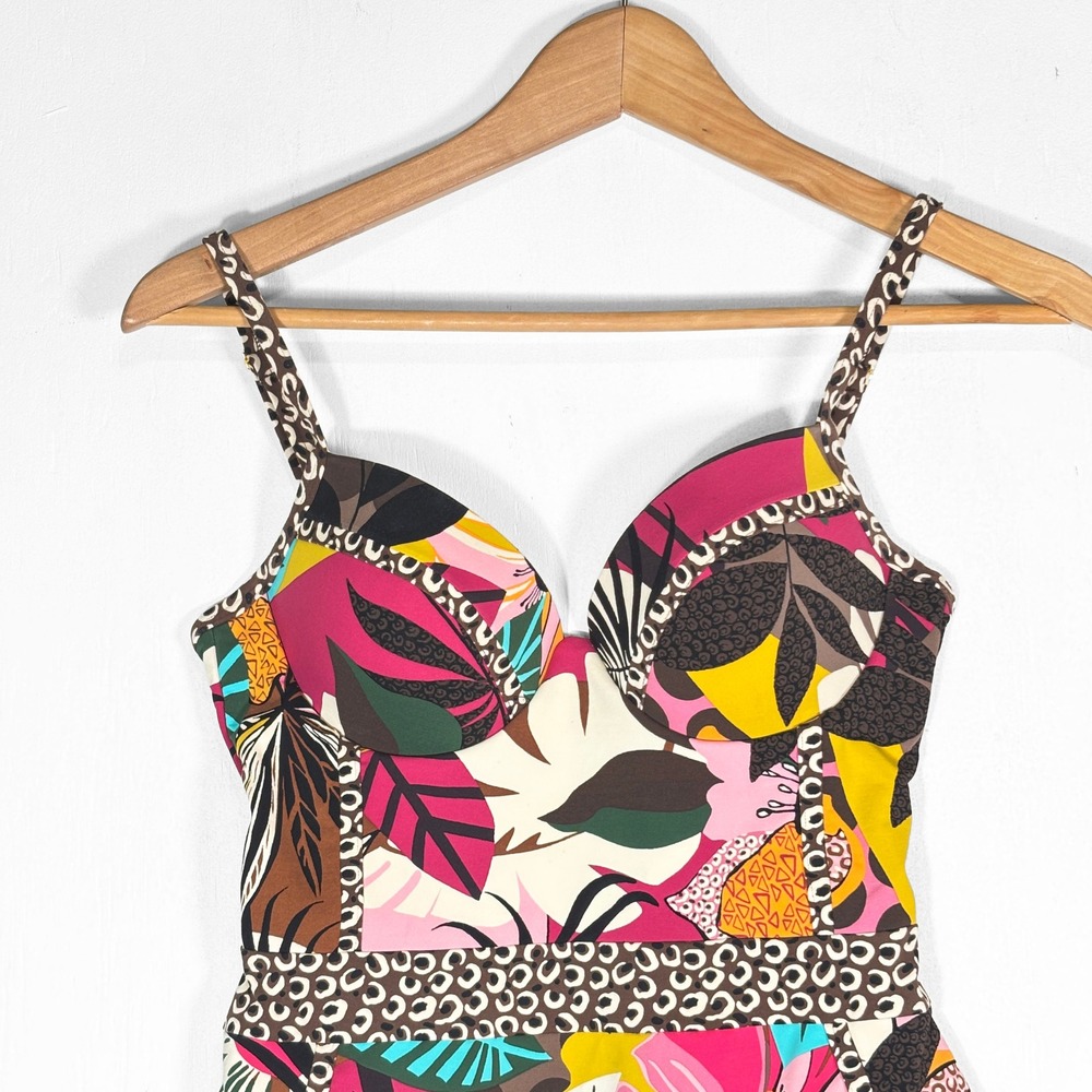 Bleu Rod Beattie Jungle Book Multicolor Wild Tropical Print One Piece Size 4